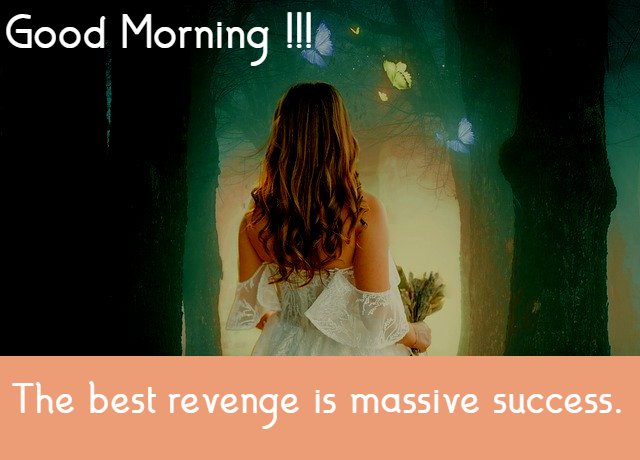 “The best revenge revenge is massive success.”